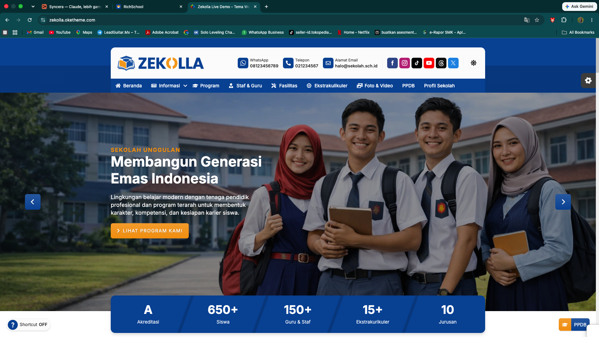 WEBSITE SEKOLAH - RICHSCHOOL